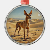 Faraohond Metalen Ornament (Voorkant)