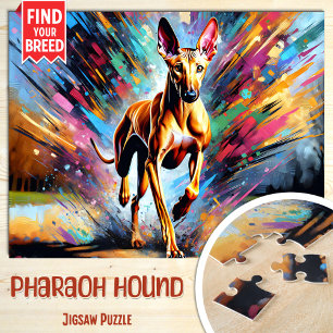 Faraohond Portret Acryl Kunstprint Hond Legpuzzel