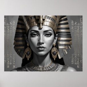 Faraonische Koningin Muurdecoratie – Tijdloze Egyp Poster