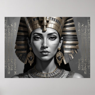 Faraonische Koningin Muurdecoratie – Tijdloze Egyp Poster