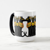 Faraonische zwarte kat magische mok (Voorkant links)