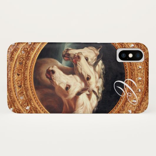 Farao's Chariot Horses Monogram Case-Mate iPhone Case (Achterkant (horizontaal))