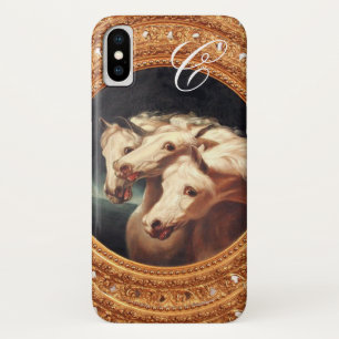 Farao's Chariot Horses Monogram iPhone X Hoesje