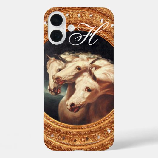 Farao's Chariot Horses Monogram Case-Mate iPhone Case (Achterkant)