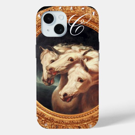 Farao's Chariot Horses Monogram Case-Mate iPhone Case (Achterkant)