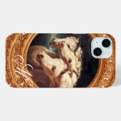 Farao's Chariot Horses Monogram Case-Mate iPhone Case (Achterkant (horizontaal))