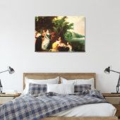 Farao's dochter die Moses ontdekt Canvas Afdruk (Insitu (Slaapkamer))