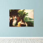 Farao's dochter die Moses ontdekt Canvas Afdruk (Insitu (Houten vloer))