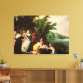 Farao's dochter die Moses ontdekt Canvas Afdruk (Insitu (Woonkamer))