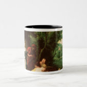 Farao's dochter die Moses ontdekt Tweekleurige Koffiemok (Center)