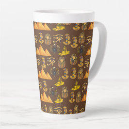 Farao's Erfenis: Antieke Egyptische Patronen  Latte Mok