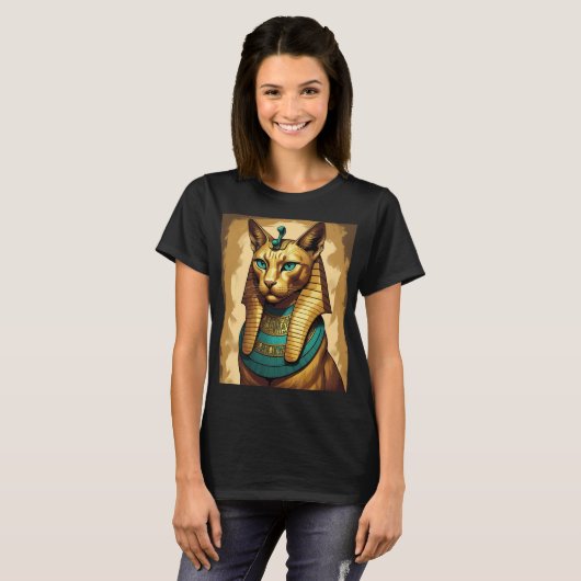 Farao's kat Oude Egyptenaar T-shirt (Voorkant volledig)