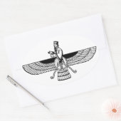 Faravahar Ovale Sticker (Envelop)