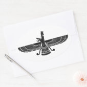 Faravahar Ovale Sticker (Envelop)