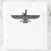Faravahar Ovale Sticker (Tas)
