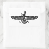 Faravahar Rechthoekige Sticker (Tas)