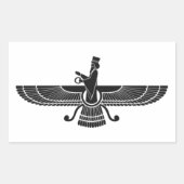 Faravahar Rechthoekige Sticker (Voorkant)