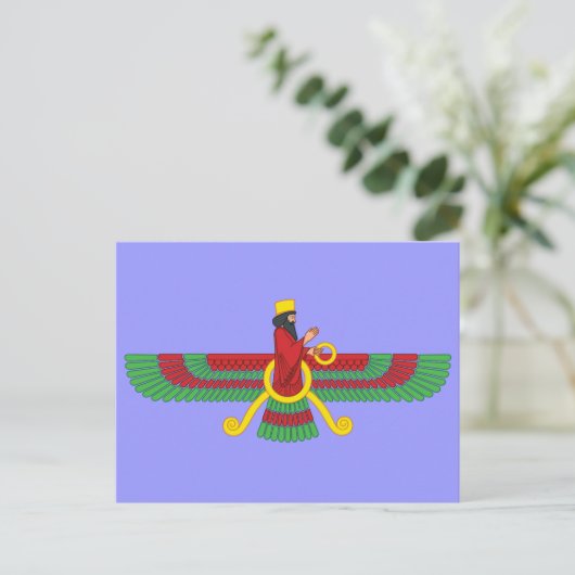 Faravahar-symbool Briefkaart (Staand voorkant)