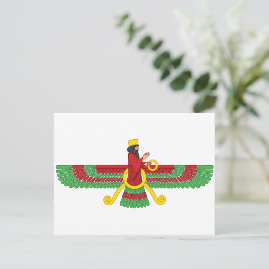 Faravahar-symbool Briefkaart (Staand voorkant)