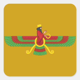 Faravahar-symbool Vierkante Sticker