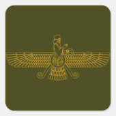 Faravahar Vierkante Sticker (Voorkant)