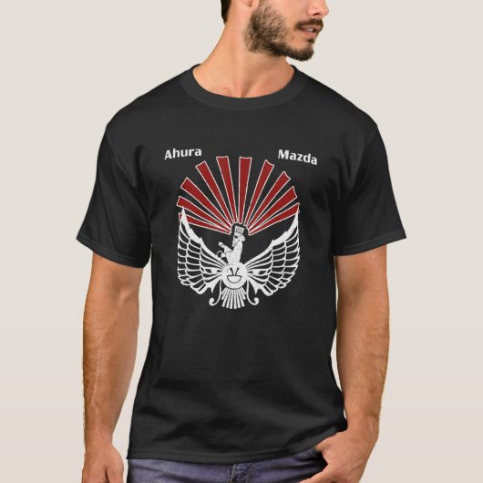 Faravahar Zoroastrianism Zarathustra Symbol philos T-shirt (Voorkant)
