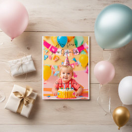 Farbenfrohe Alles Liebe zum Geburtstag 🍀 Briefkaart