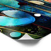 Farbenfrohe Blumenlandschaft mit abstrakten Blüten Perfect Poster (Hoek)