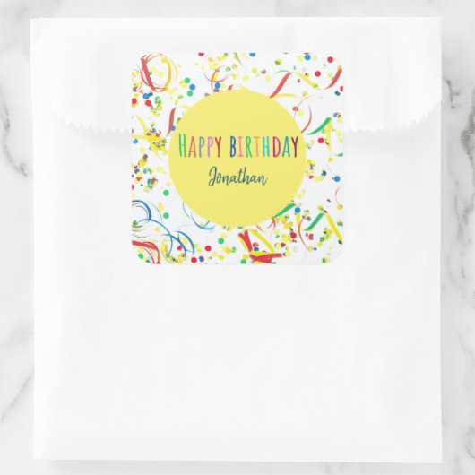 Farbenfrohe Konfetti Sticker Custom Aufkleber  (Tas)