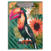 Farbenfroher Tukan im Dschungel Klembord (Voorkant)