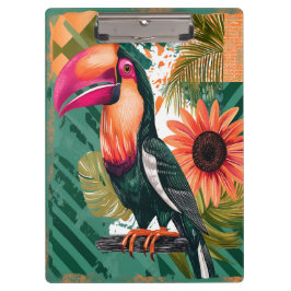 Farbenfroher Tukan im Dschungel Klembord