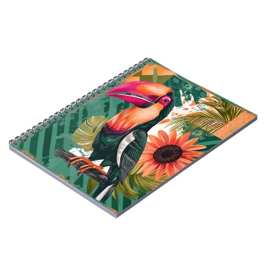 Farbenfroher Tukan im Dschungel Notitieboek (Linkerzijde)