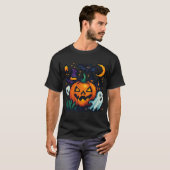Farbenfrohes Halloween Pixelart – Kürbis, Geist &  T-shirt (Voorkant volledig)