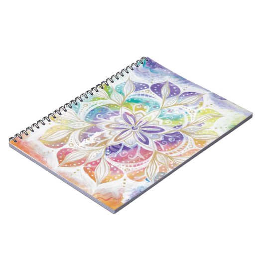 Farbenfrohes Mandala-Design Notitieboek (Linkerzijde)