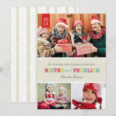 Farbenreich Foto Weihnachtskarte Feestdagenkaart (Voorkant / Achterkant)