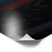 Farbig leuchtendes Herz über Wasser Foto Afdruk (Hoek)