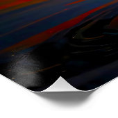 Farbig leuchtendes Herz über Wasser Perfect Poster (Hoek)