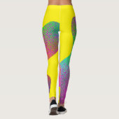 Farbklecks mit bunten gesprenkelten Punkten Leggings (Achterkant)