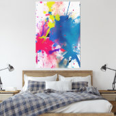 Farbkleckse. Malerei Canvas Afdruk (Insitu (Slaapkamer))