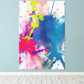 Farbkleckse. Malerei Canvas Afdruk (Insitu (Houten vloer))
