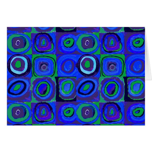 Farbstudies Quadrate Squares Blue Circles (Voorkant Horizontaal)