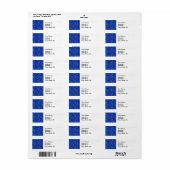 Farbstudies Quadrate Squares Blue Circles Etiket (Full Sheet)