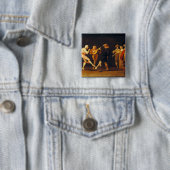 Farce Actors Dancing Vierkante Button 5,1 Cm (In situ)