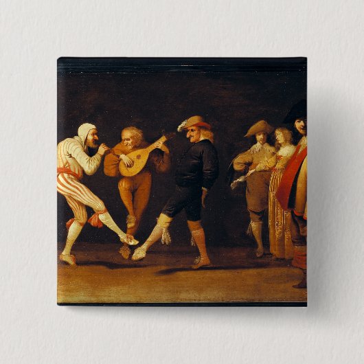 Farce Actors Dancing Vierkante Button 5,1 Cm (Voorkant)