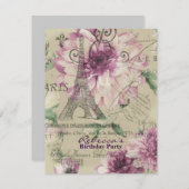 Farele eiffel tower Paris Kaart (Voorkant / Achterkant)