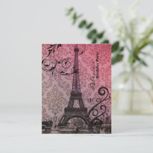 Farele eiffel tower Paris Kaart (Staand voorkant)