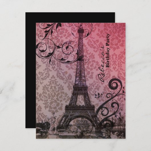 Farele eiffel tower Paris Kaart (Voorkant / Achterkant)