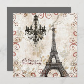 Farele eiffel tower Paris Kaart (Voorkant / Achterkant)