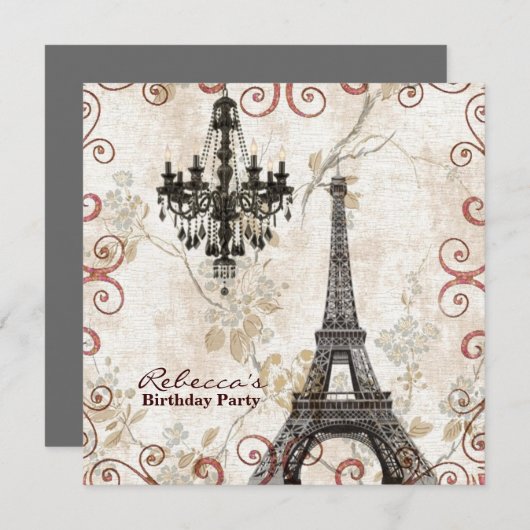 Farele eiffel tower Paris Kaart (Voorkant / Achterkant)