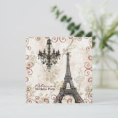 Farele eiffel tower Paris Kaart (Staand voorkant)